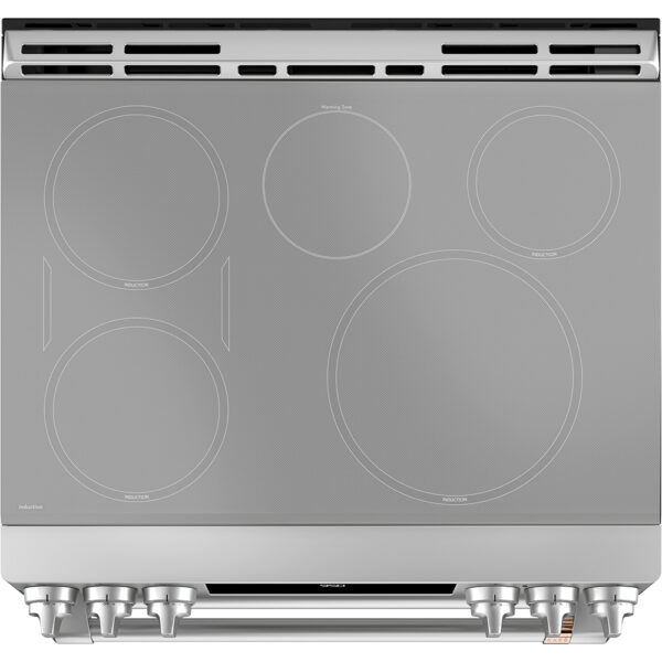 Café™ 30" Slide-In Front Control Induction and Convection Double Oven Range Stainless Steel - Image 4