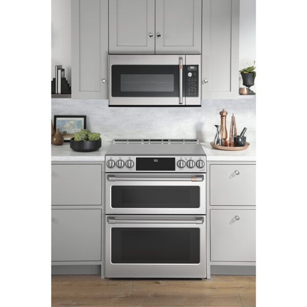 Café™ 30" Slide-In Front Control Induction and Convection Double Oven Range Stainless Steel - Image 5