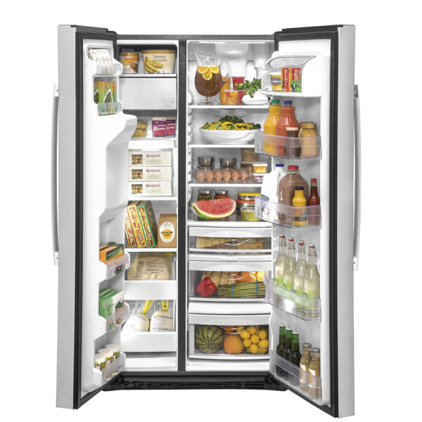 GE 21.8 Cu. Ft. Counter-Depth Side-By-Side Refrigerator Stainless Steel - GZS22IYNFS