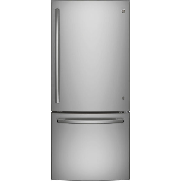 GE 20.9 CU. FT. BOTTOM MOUNT REFRIGERATOR FINGERPRINT RESISTANT STAINLESS STEEL - GBE21AYRKFS