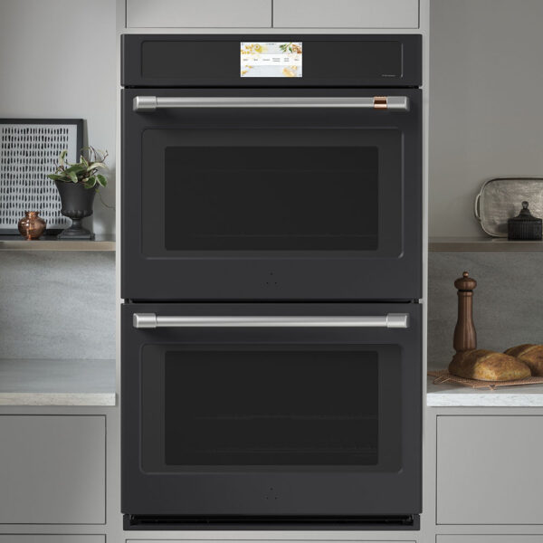 Café 30" Built-In Convection Double Wall Oven Matte Black - Image 2