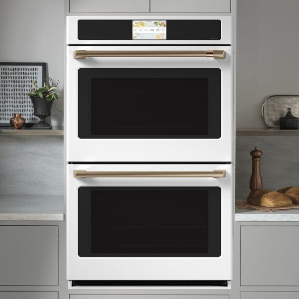 Café 30" Built-In Convection Double Wall Oven Matte White - Image 2