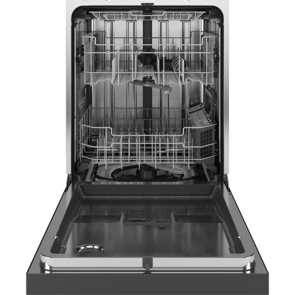 GE Front Control Stainless Steel Interior Dishwasher with Sanitize Cycle - Image 2