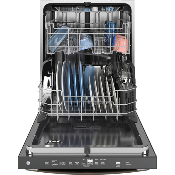 GE Top Control Stainless Steel Interior Dishwasher with Sanitize Cycle - Image 2