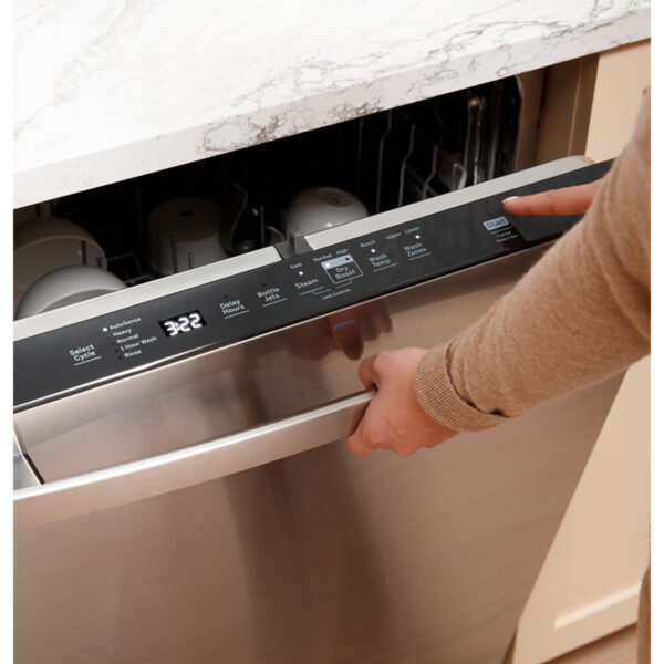 GE Top Control Stainless Steel Interior Dishwasher with Sanitize Cycle - Image 3