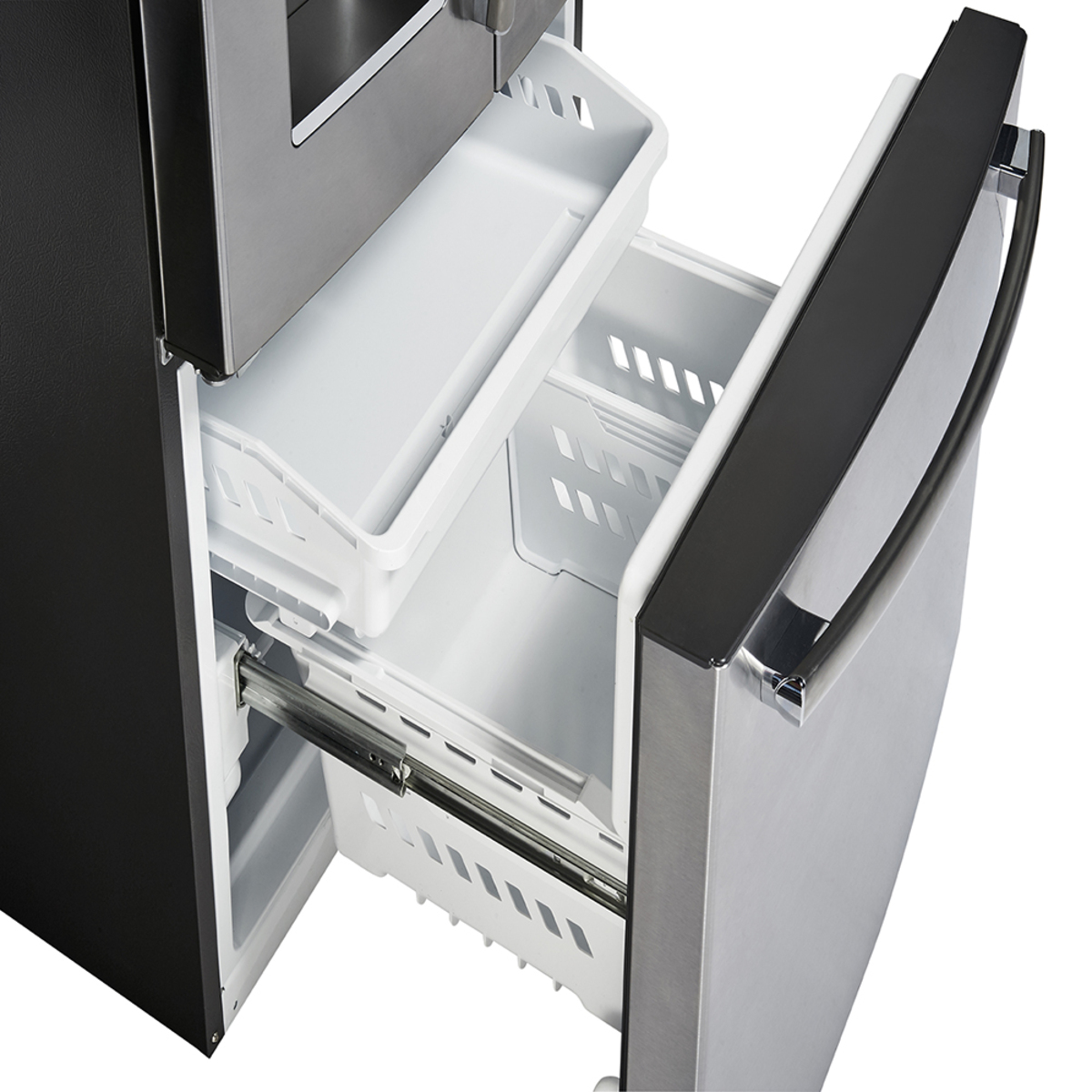 33" Counter-depth, bottom mount french-door refrigerator, 17.5 cu.ft.,External Ice and Water Dispenser - PYE18HYRCFS - Image 3