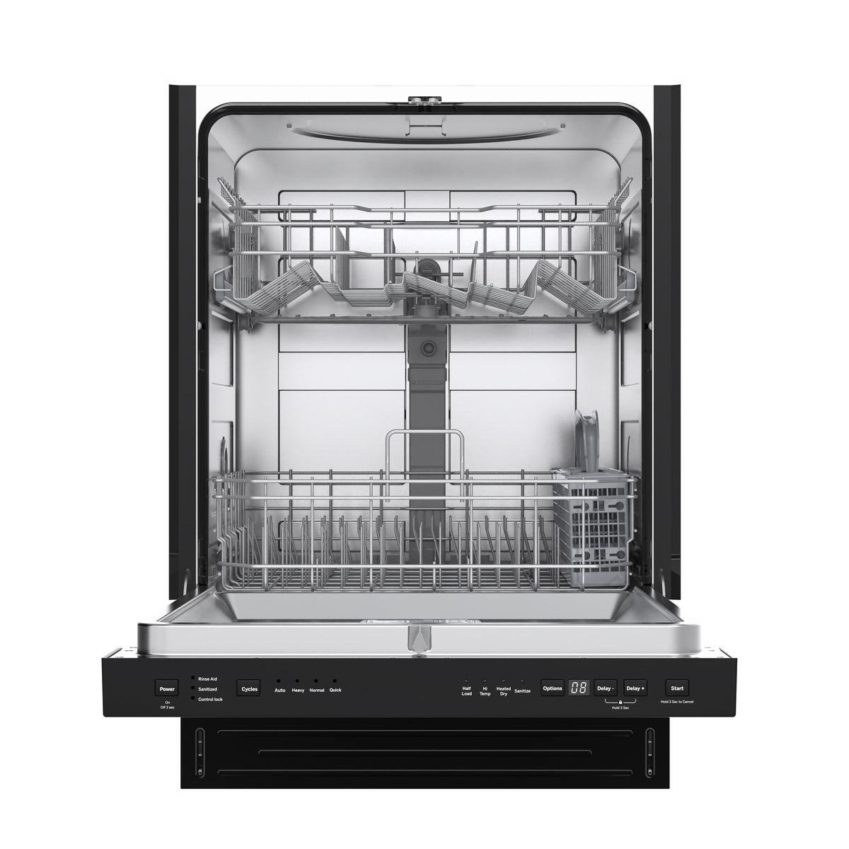 Universal 24" Tall Tub Hybrid Interior Dishwasher, 54 dB ,Black - UDT610HSZBB - Image 3