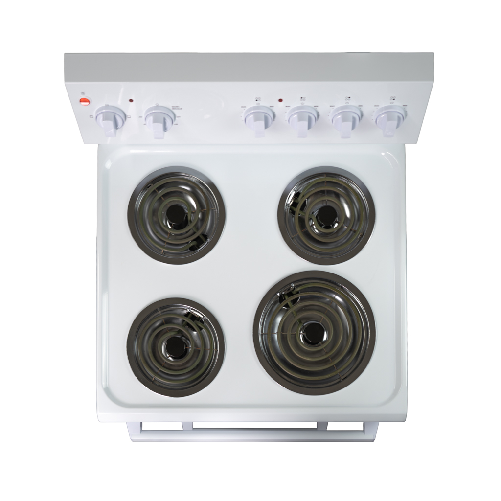 24 Inch Slide-In Electric Range with Rear Controls - DER240B1WC - Image 4