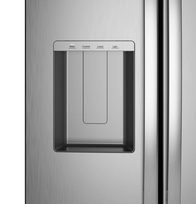 GE® 23.6 Cu. Ft. Counter-Depth Side-By-Side Refrigerator with Extra Tall Dispenser and In-Door Icemaker - GZS24NYYFS - Image 4